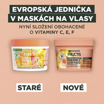 Fructis Hair Food Pineapple Mask - Vyživujúca maska pre dlhé vlasy s rozstrapkanými končekmi
